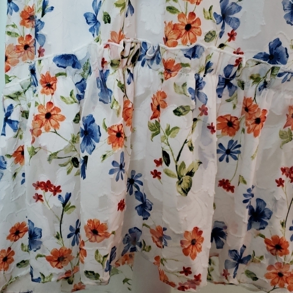 Elle Halter Fit and Flare Floral Dress Sz S - Picture 7 of 8
